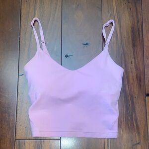 Lululemon light pink cropped cami align tank